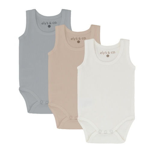 Ely's & Co. 3 Pack Ribbed Undershirts