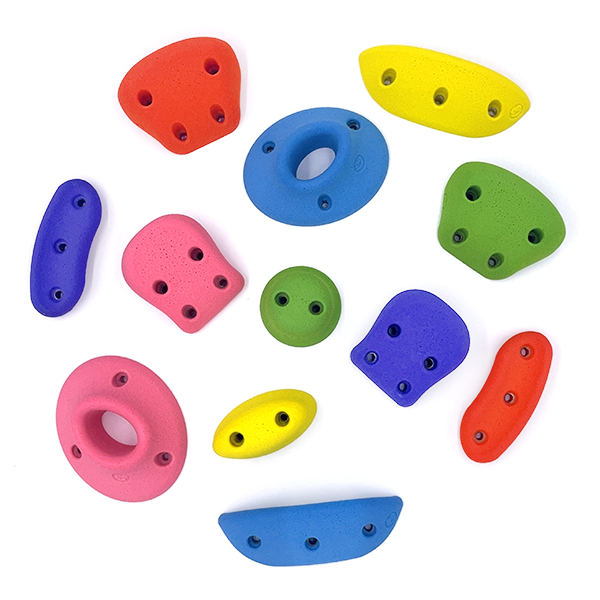 Project Playroom Colorful Smooth Move Rock Wall Holds | Screw On Only