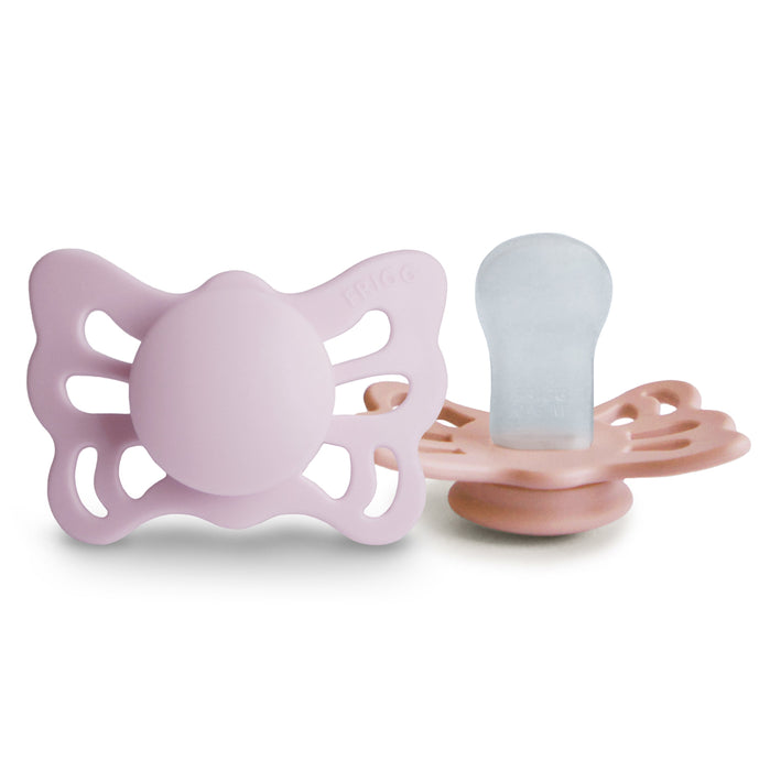 Mushie FRIGG Butterfly Anatomical Silicone Pacifier 2-Pack (0-6 Months)