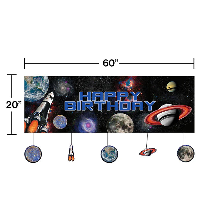 Party Decorations Space Blast Birthday Party Kit for 8 (48 Total Items)