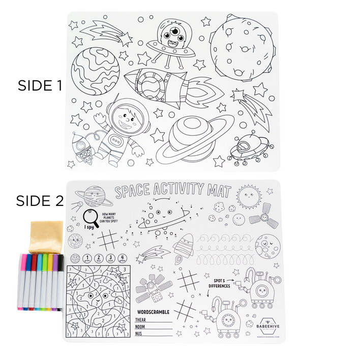 Babeehive Goods Double Sided Silicone Coloring Placemat