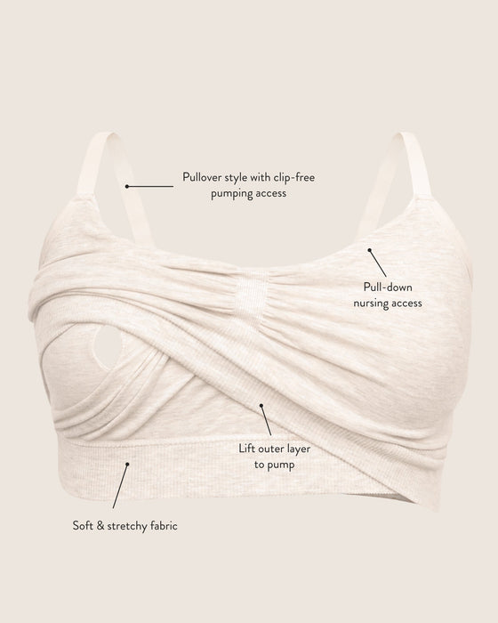 Kindred Bravely Sublime® Bamboo Hands-Free Pumping Lounge & Sleep Bra | Twilight