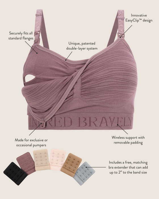 Kindred Bravely Sublime® Hands-Free Pumping & Nursing Bra | Grey