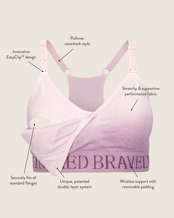 Kindred Bravely Sublime® Hands-Free Pumping & Nursing Sports Bra | Ombre Purple