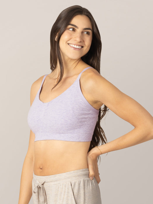 Kindred Bravely Sublime® Bamboo Hands-Free Pumping Lounge & Sleep Bra | Lavender Heather