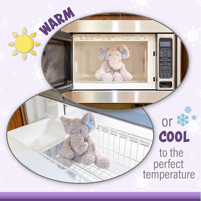 Warm Pals Elephant Warm Pal, Lavender Infused Heatable and Coolable Plush