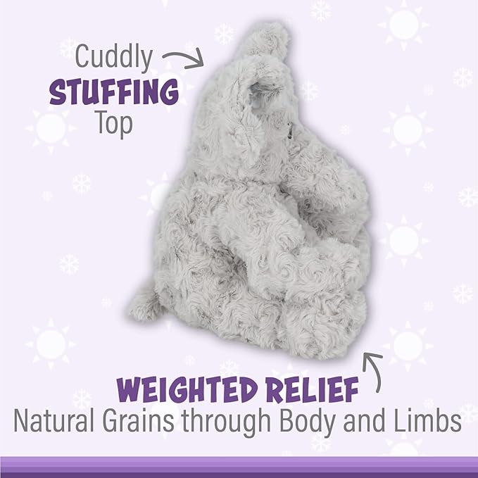 Warm Pals Elephant Warm Pal, Lavender Infused Heatable and Coolable Plush