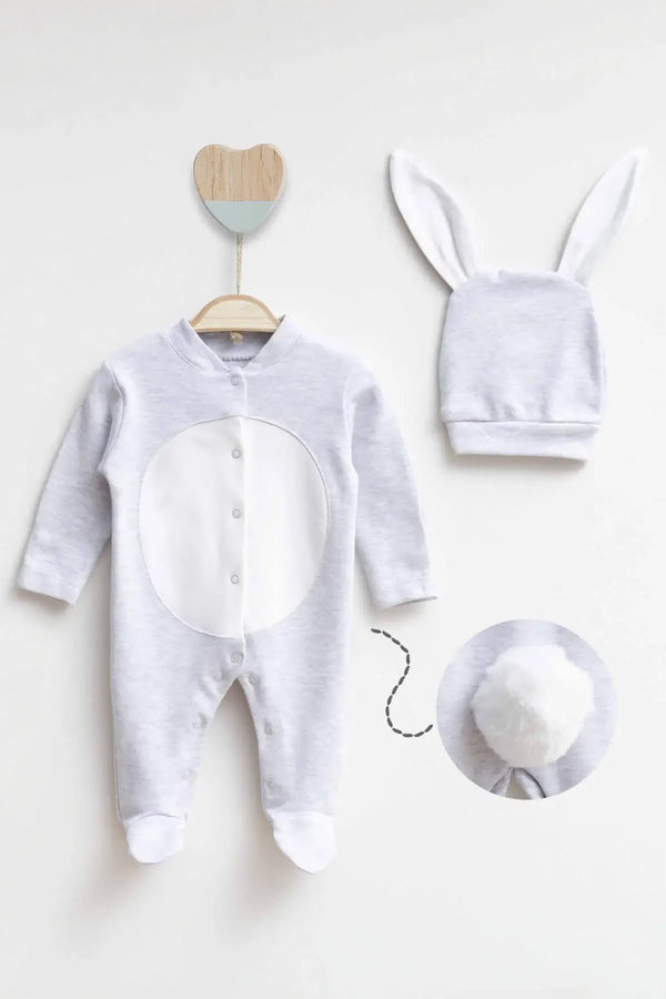 THA Dressing Bunny Gray Bodysuit