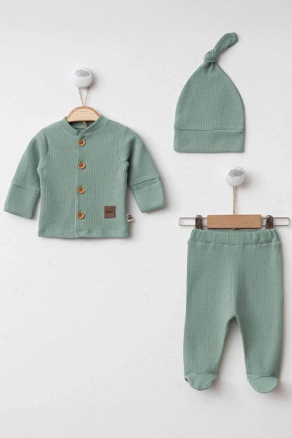 THA Dressing Jasper Baby Green Clothes Set - 3 Pcs