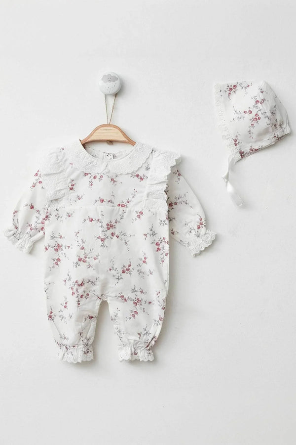 THA Dressing Pam Floral Baby Red Onesie Set