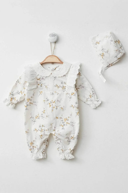 THA Dressing Pam Floral Baby Yellow Onesie Set