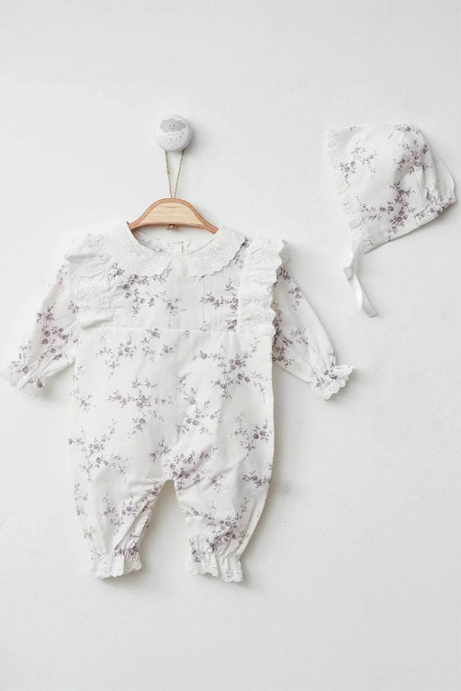 THA Dressing Pam Floral Baby Purple Onesie Set