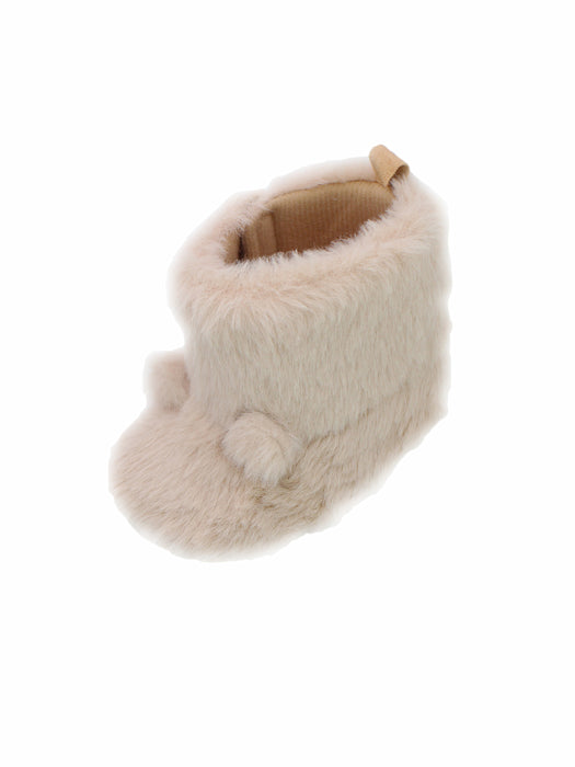 Stepping Stones First Steps Faux Fur Bear Boot in Tan
