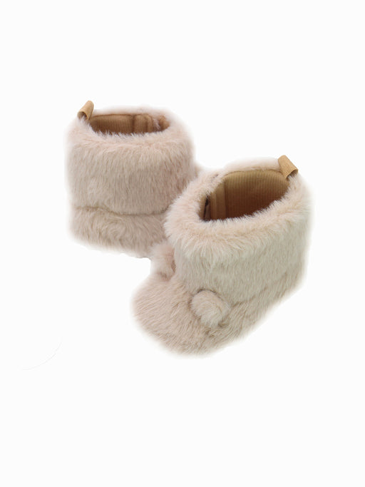 Stepping Stones First Steps Faux Fur Bear Boot in Tan