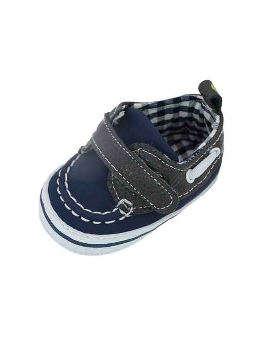Stepping Stones First Steps Faux Nubuck Boat Shoe in Navy/Grey