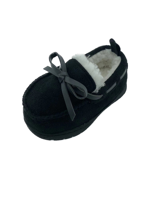 Stepping Stones First Steps Faux Suede Loafer Slipper in Black