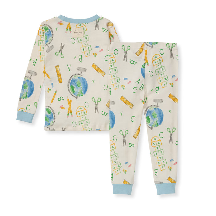 Burt's Bees Learn the Globe 2 Piece Pajama Set