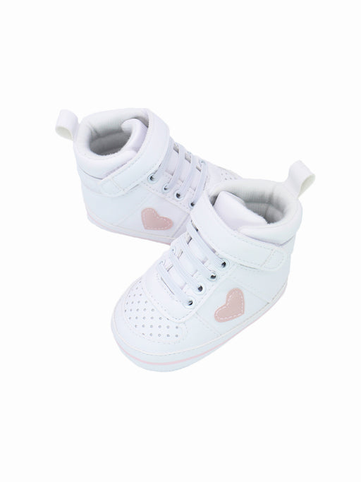 Stepping Stones First Steps Textured High Top Sneaker in White