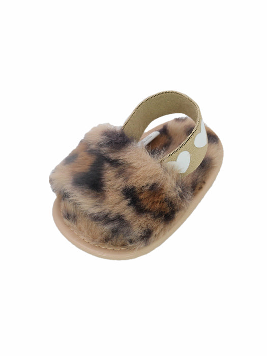 Stepping Stones First Steps Faux Fur Slide in Leopard