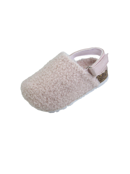 Stepping Stones First Steps Faux Sherpa Cork Clog in Light Pink