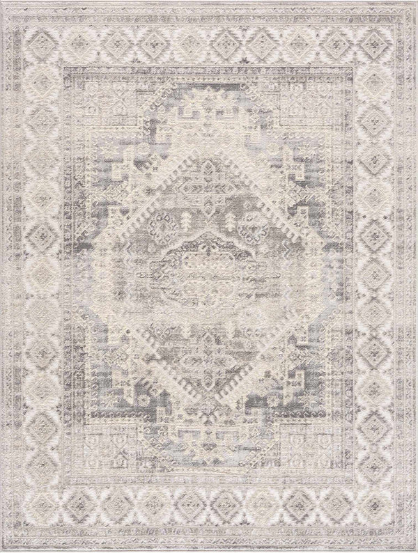 Hauteloom Brend Taupe Medallion Area Rug