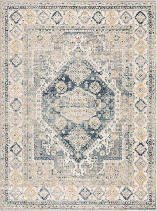 Hauteloom Brend Blue Medallion Area Rug