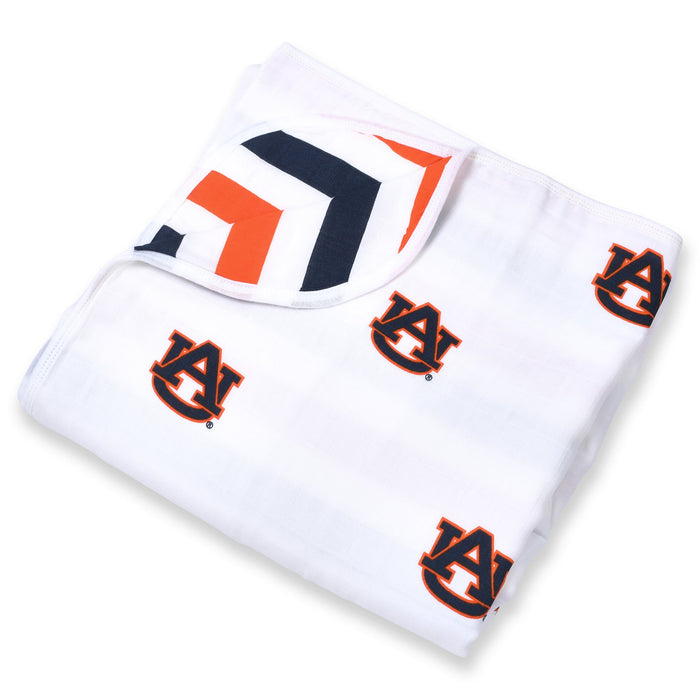 Three Little Anchors Auburn University Muslin Blanket