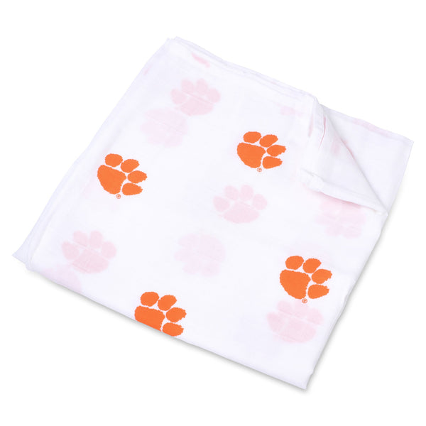 Three Little Anchors Clemson University Swaddle Blanket