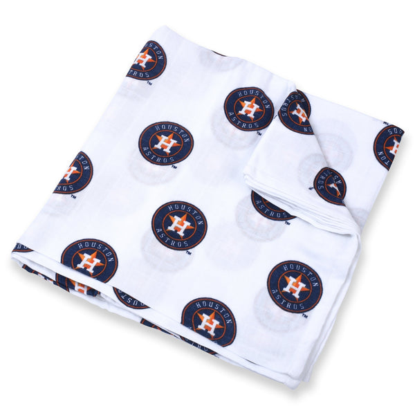 Three Little Anchors Houston Astros Swaddle Blanket