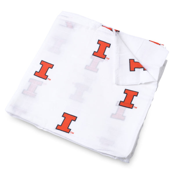 Three Little Anchors University of Illinois Swaddle Blanket