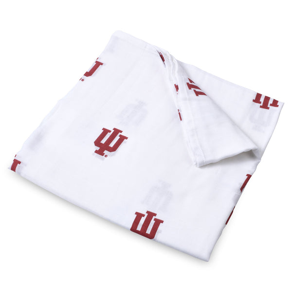 Three Little Anchors Indiana University Swaddle Blanket