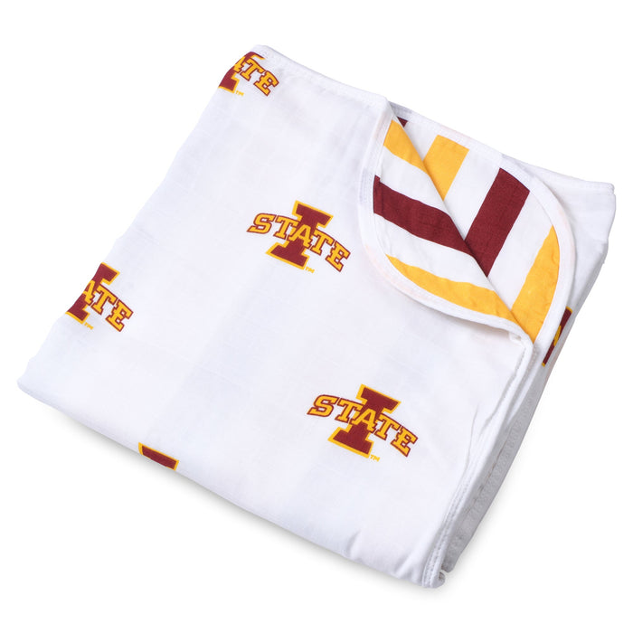 Three Little Anchors Iowa State University Muslin Blanket