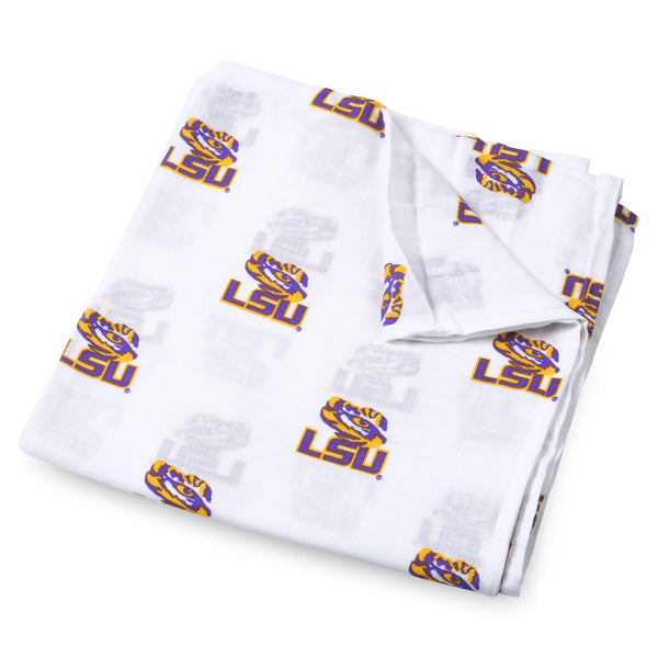 Three Little Anchors Louisiana State University Swaddle Blanket