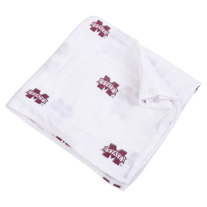 Three Little Anchors Mississippi State University Swaddle Blanket