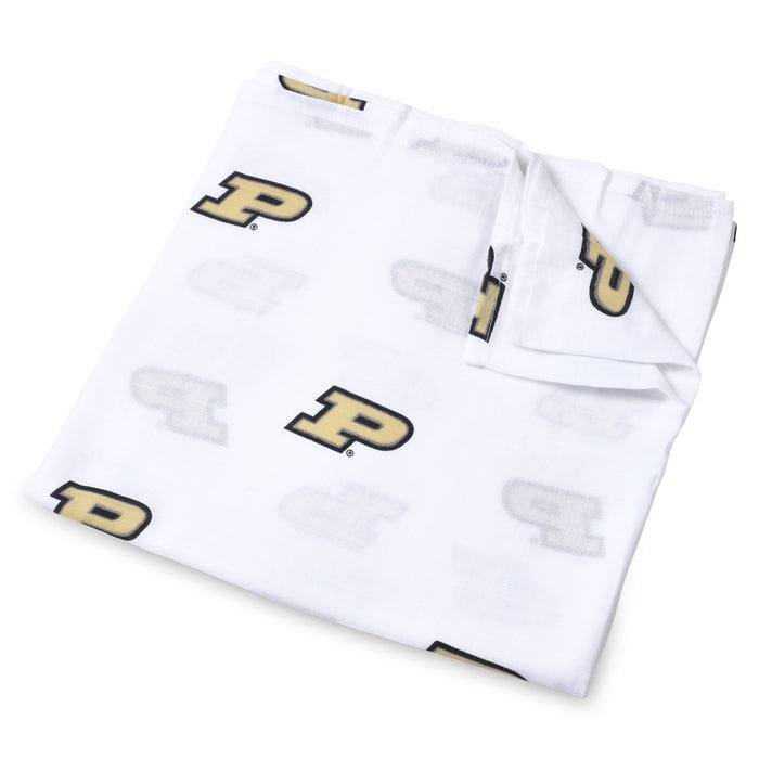 Three Little Anchors Purdue University Swaddle Blanket