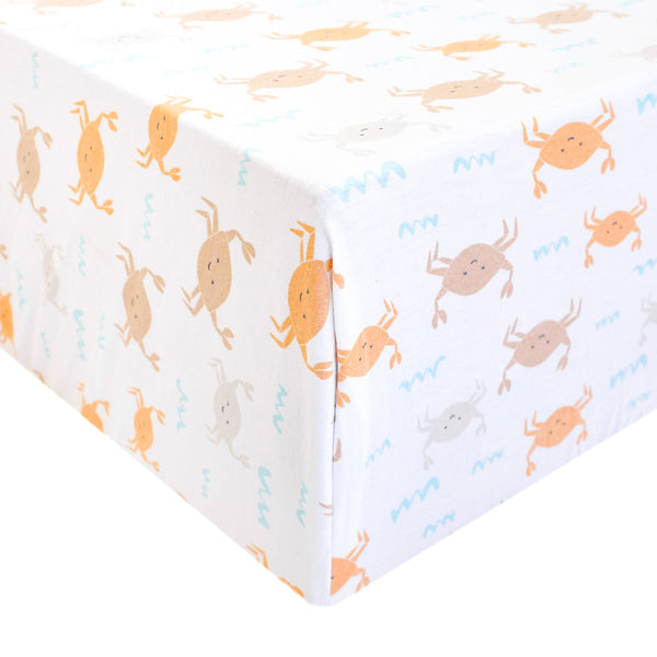 Copper Pearl Tide Premium Crib Sheet