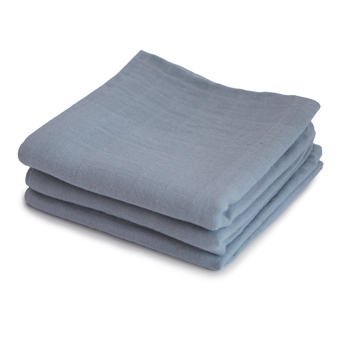 Mushie Organic Cotton Muslin Cloths 3-Pack