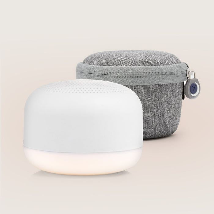 Yogasleep Travel Mini Sound Machine with Nightlight, White, and Travel Case