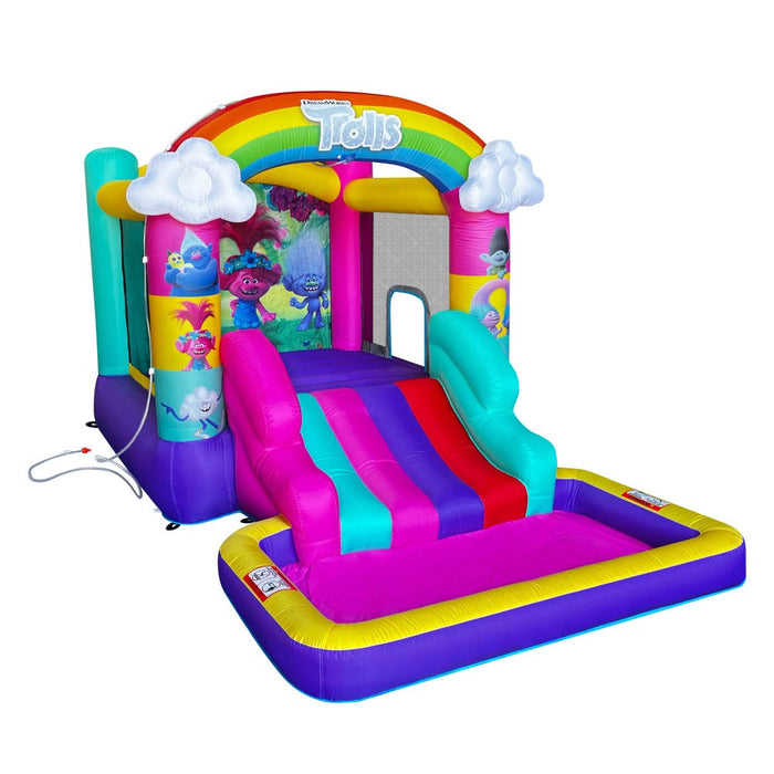 Funormous Trolls Bounce House Water Slide with Pool