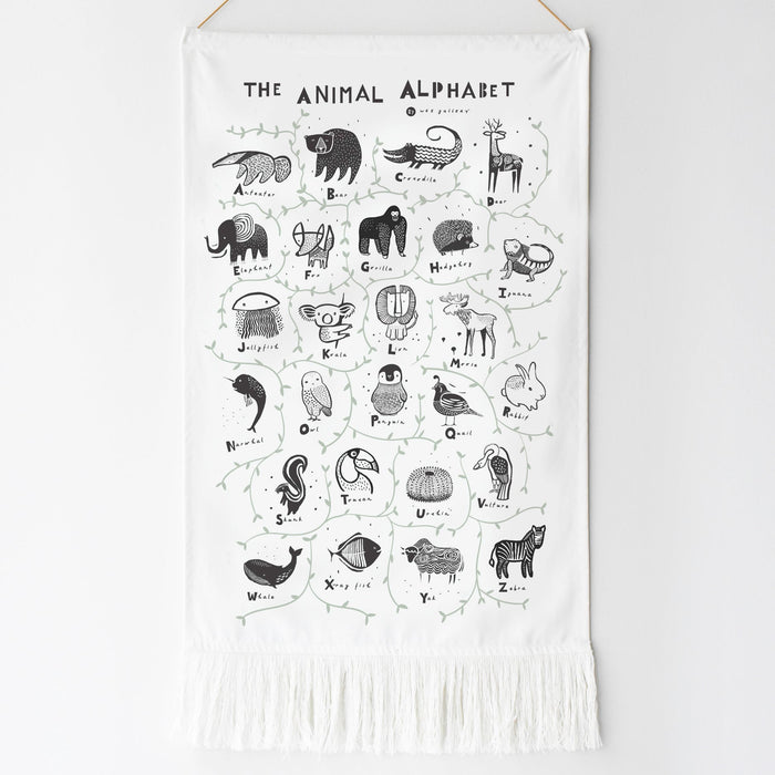 Wee Gallery Animal Alphabet Printed Tapestry