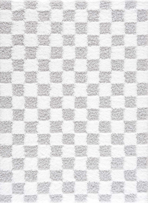 Hauteloom Atira Gray Checkered Area Rug
