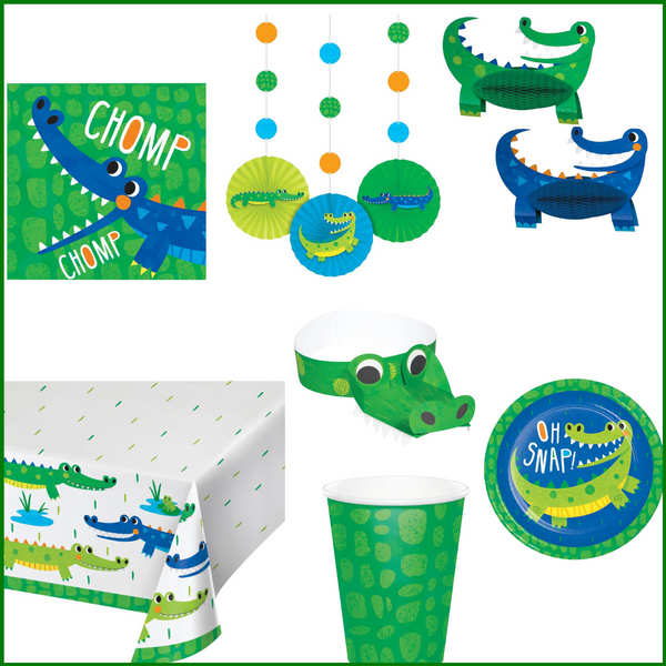 Party Decorations Alligator Theme 46 Piece Birthday Party Kit for 8