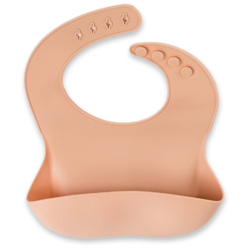 Babeehive Goods Apricot Silicone Baby Bib