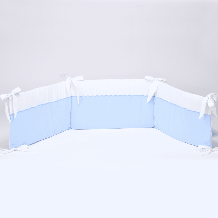 Bebe Sweeny PETIT MARIN | White & Blue Cotton Bed Bumper