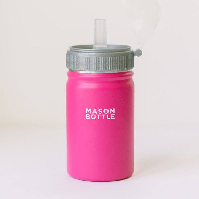 Mason Bottle Stainless Steel Straw Cup, 16oz