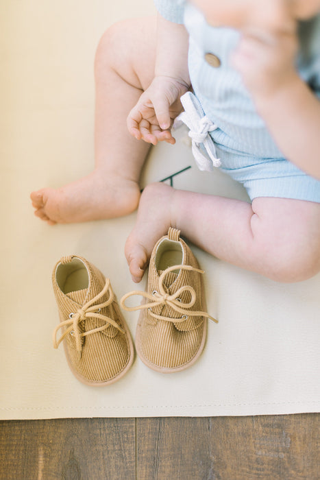 Reverie Threads Corduroy Shoes in Beige