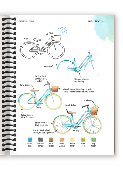 Lay it Flat Watercolor Success in Four Steps: 150 Skill-Building Projects to Paint (Spiral Bound)