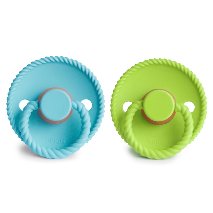 Mushie FRIGG Rope Natural Rubber Pacifier 2-Pack