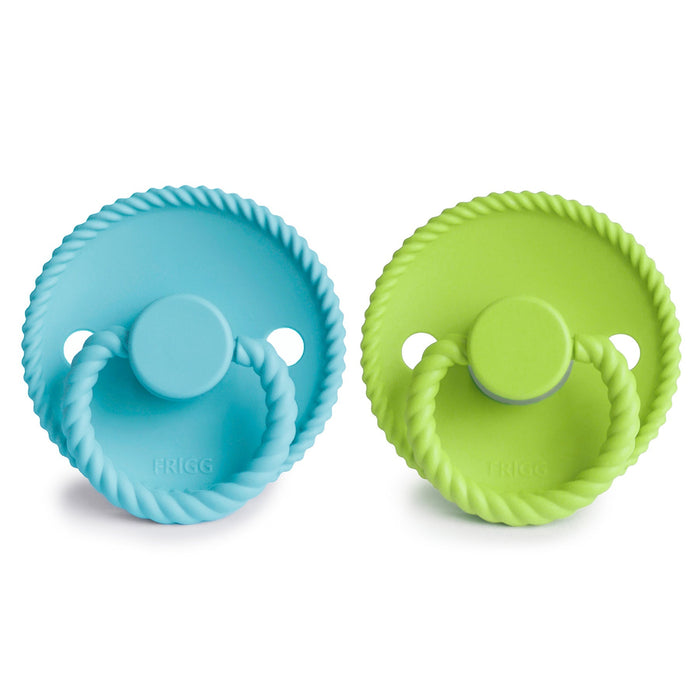 Mushie FRIGG Rope Natural Rubber Pacifier 2-Pack