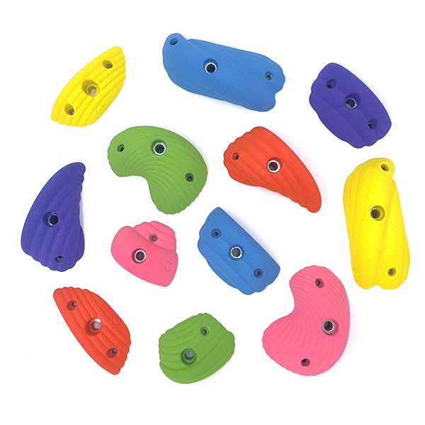 Project Playroom Colorful Wave Rock Wall Holds | Bolt On or Screw On